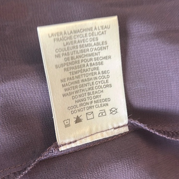 JOIE Purple Floral Metallic Silver Smocked High Neck Balloon Sleeve Blouse - M - Picture 11 of 12